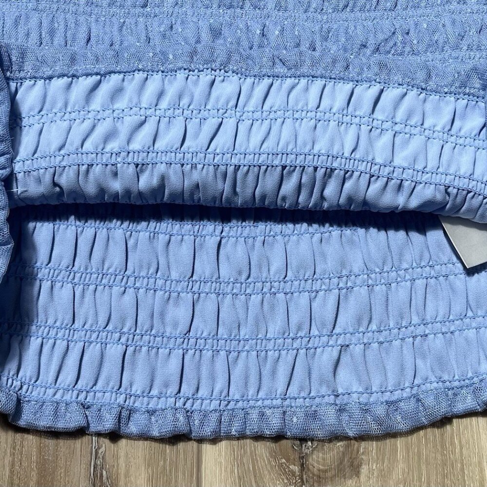 NWT Anthropologie Blue Smocked Blue Cami Top - Women Size Large - Picture 7 of 10